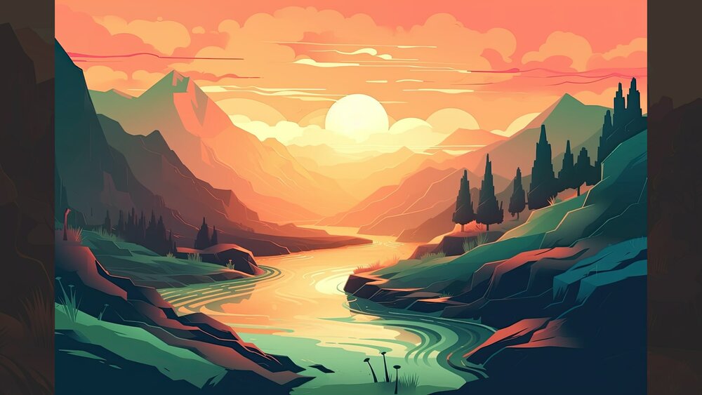 BACKGROUND - Stylized Landscape 01 