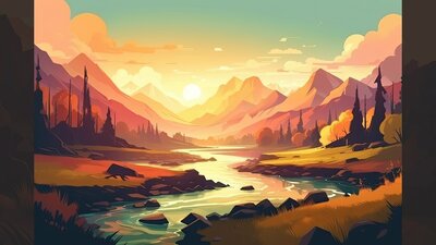 BACKGROUND - Stylized Landscape 01 