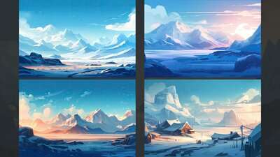 BACKGROUND - Stylized Landscape 01 