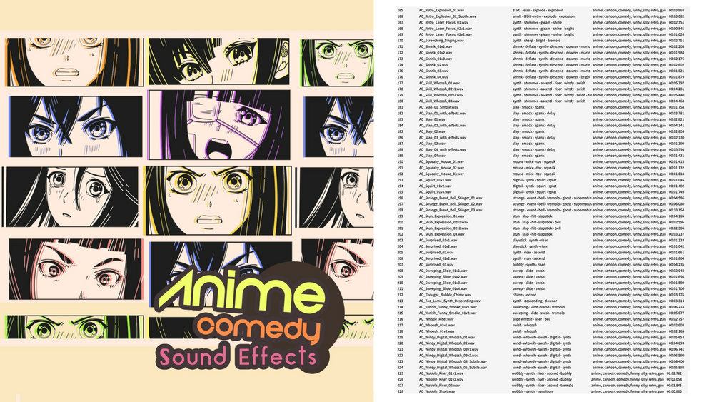 Anime Comedy Sound Effects Pack 