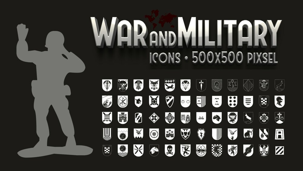 2D War and Military Icons Pack 