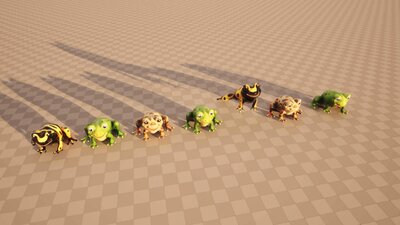 Cartoon Frog Animated 3D Models 