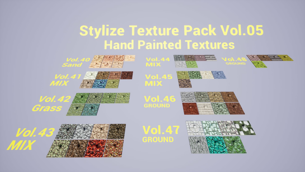 Stylized Texture Pack - VOL.05 Hand Painted Textures 