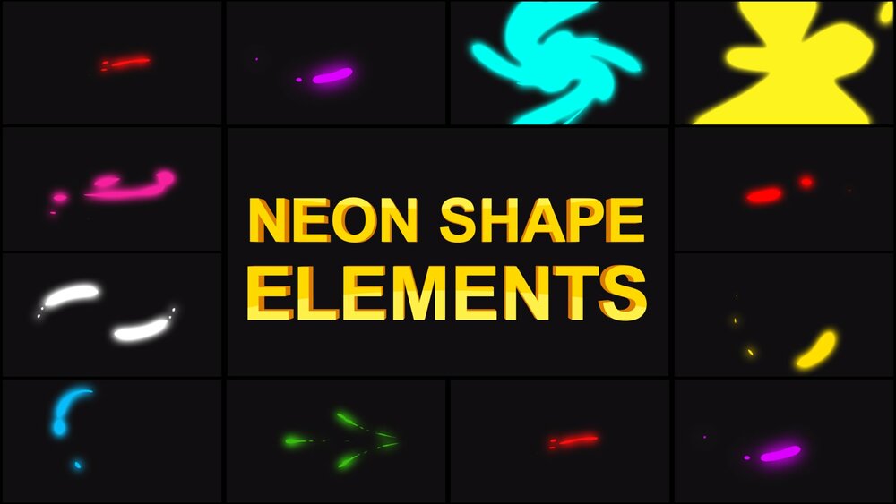 Neon Shape Elements 