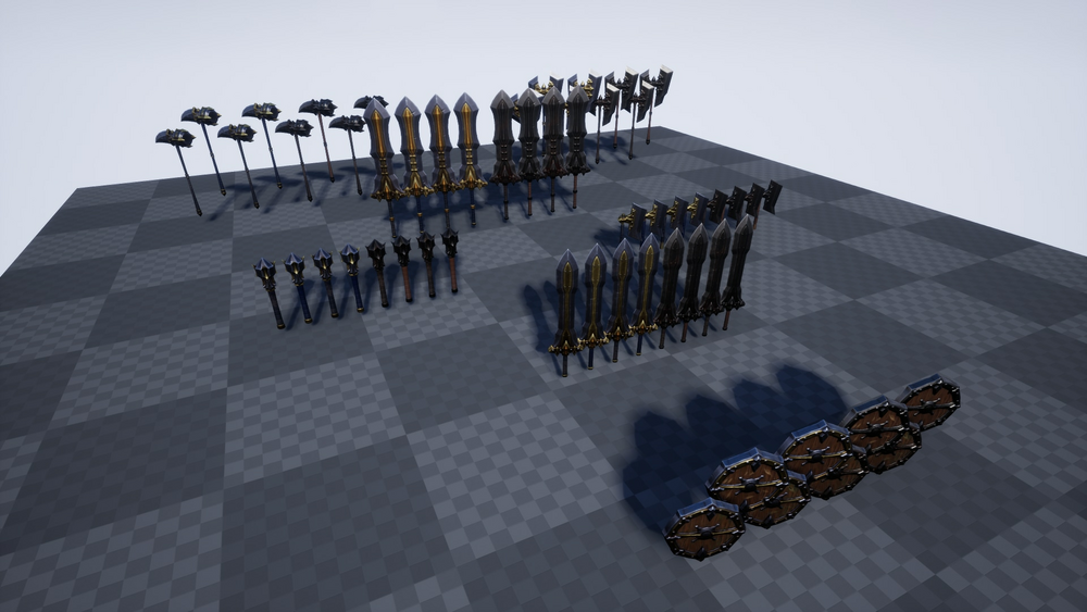 Stylized Knight's Weapons 