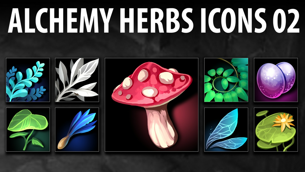 Alchemy Herbs Icons 02 