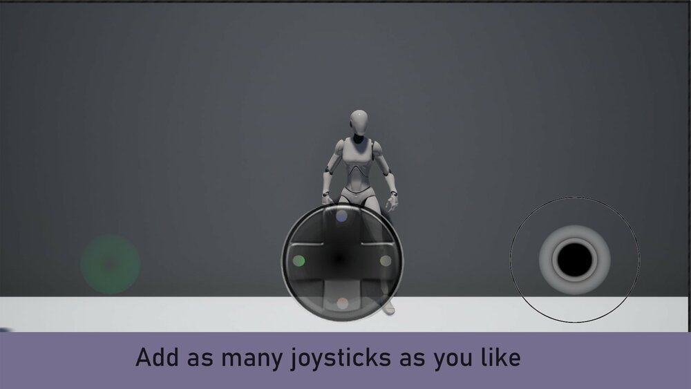 Advanced virtual joystick widget 