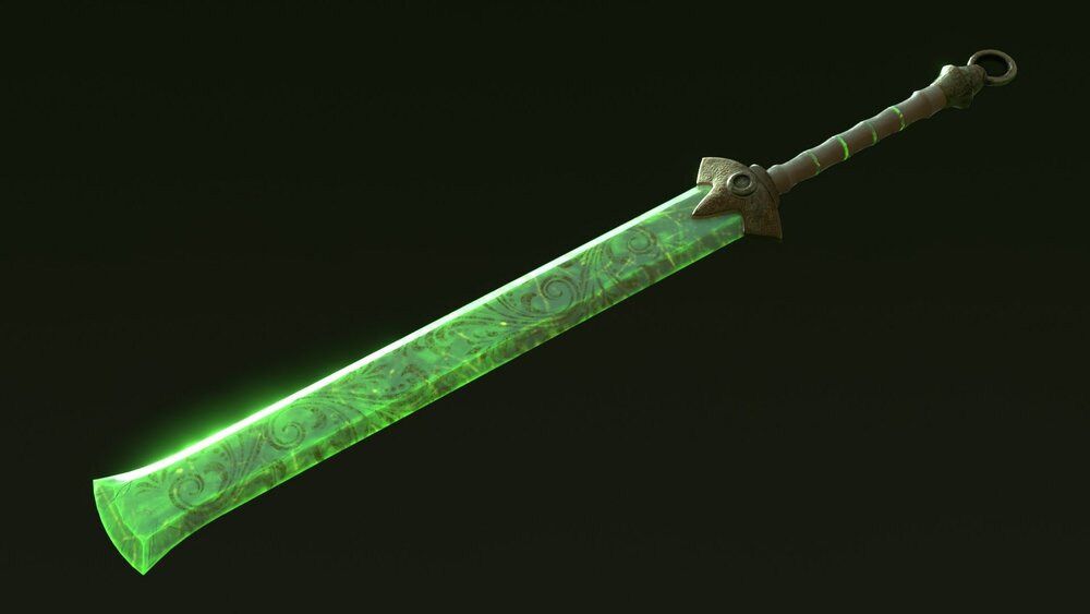 Fantasy Jade Weapon Set 