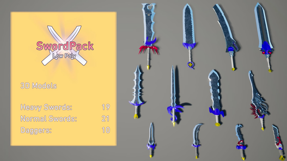 Low Poly Swords Pack 