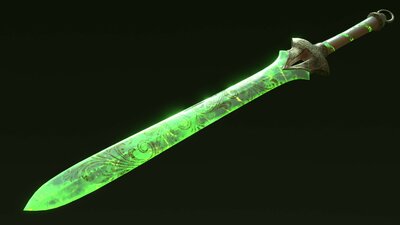 Fantasy Jade Weapon Set 