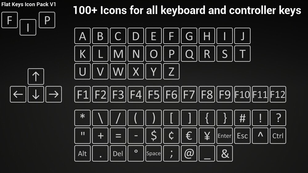 Flat Keys Icons Pack 