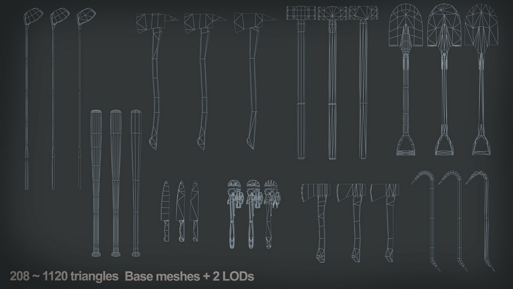 Zombie Melee Weapons 