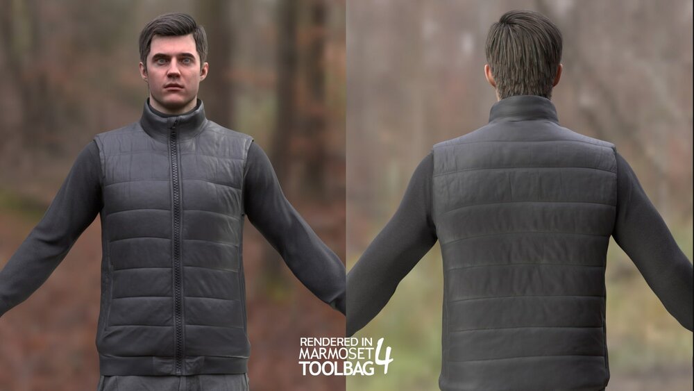 Man - Autumn Outfit 11 - Modular - Rigged 