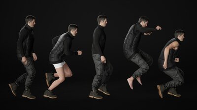 Man - Autumn Outfit 11 - Modular - Rigged 