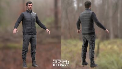 Man - Autumn Outfit 11 - Modular - Rigged 