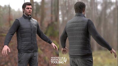 Man - Autumn Outfit 11 - Modular - Rigged 