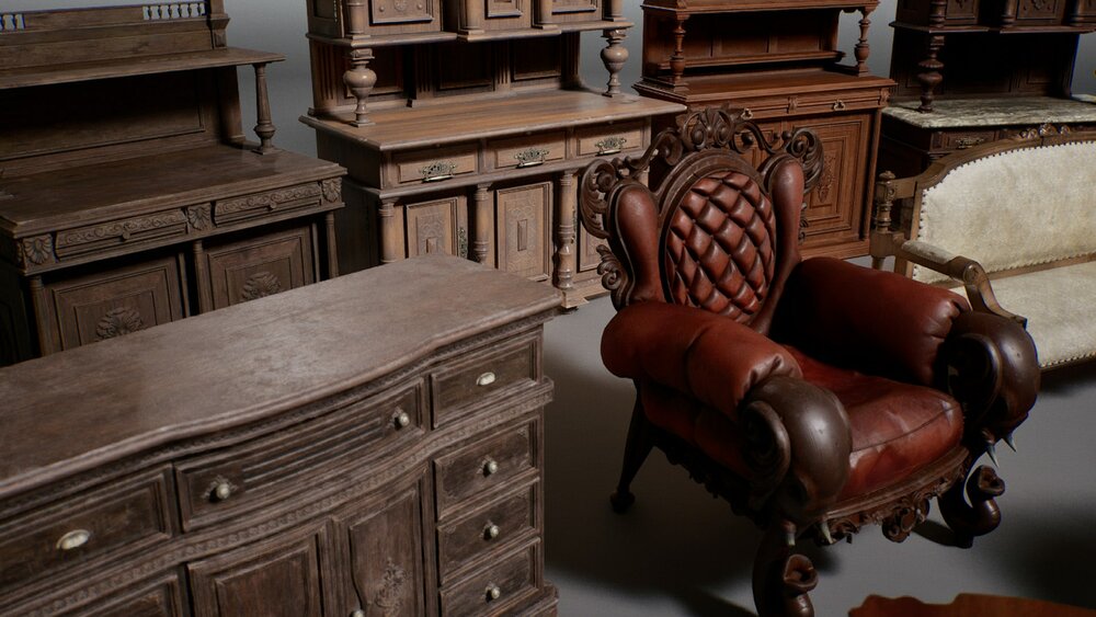 Victorian VOL.1 - Furniture (Nanite and Low Poly) 