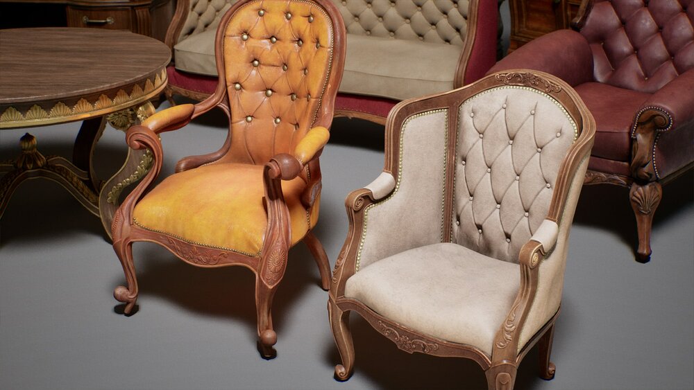 Victorian VOL.1 - Furniture (Nanite and Low Poly) 