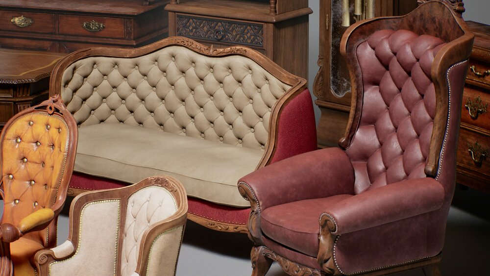 Victorian VOL.1 - Furniture (Nanite and Low Poly) 