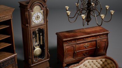 Victorian VOL.1 - Furniture (Nanite and Low Poly) 