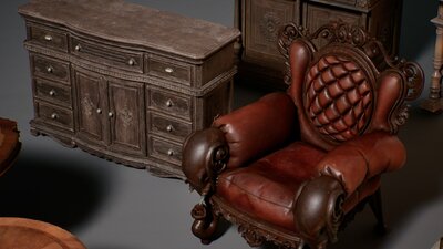 Victorian VOL.1 - Furniture (Nanite and Low Poly) 