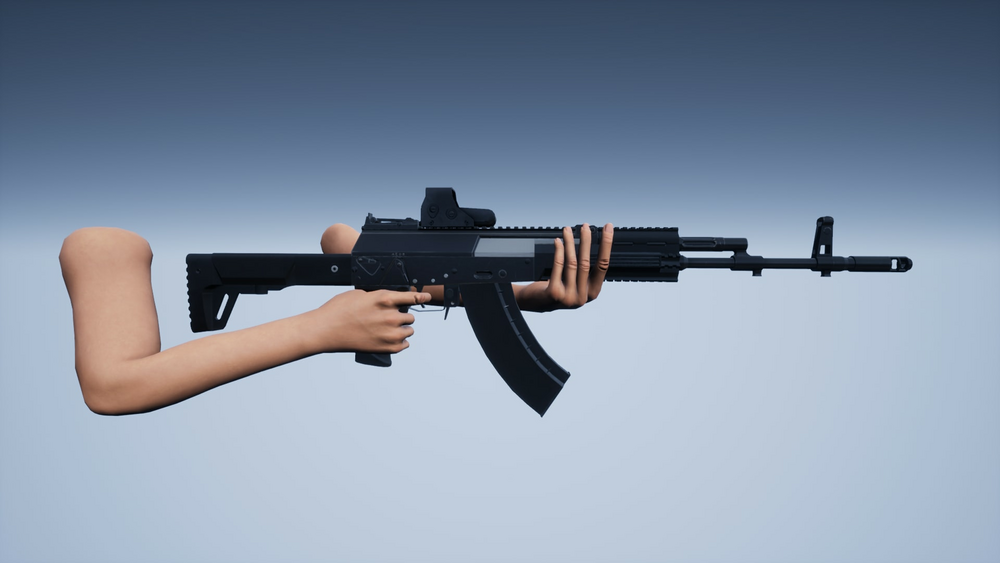 AK Prototype Animated FPS Rifle 