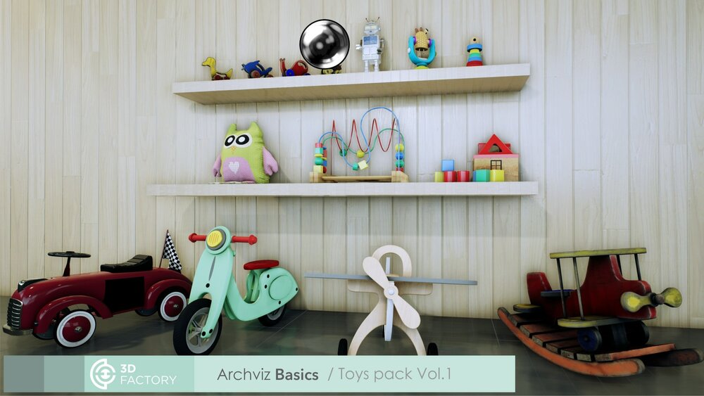 ArchViz Basics - Toys - Pack Vol.1 