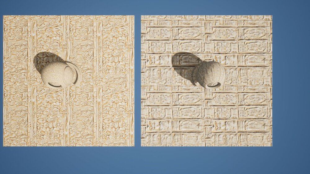 Ancient Stone Relief Material Pack 