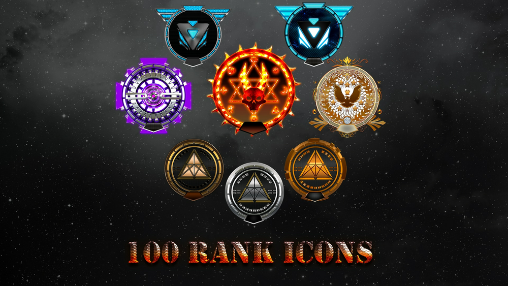 2D Icons - 100 Rank Pack 3 