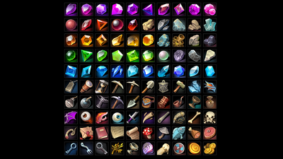 Gems and Mining Icons 