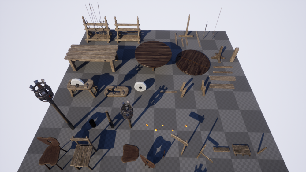 Destroyable Medieval Themed Props 