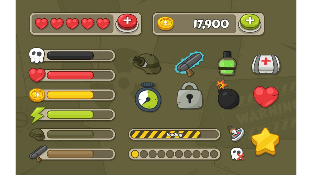 GUI Kit - Cartoon Military 