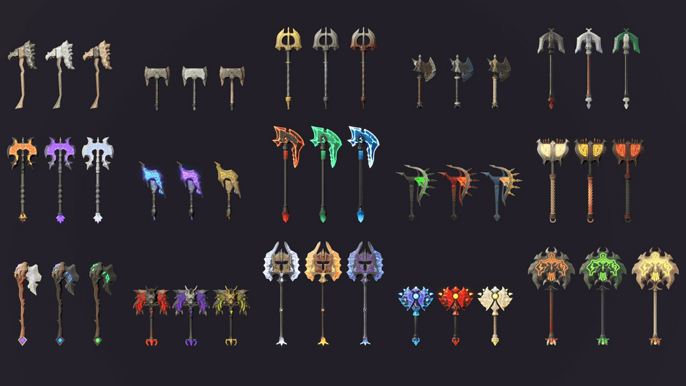 100+ Stylized Weapons Bundle - Fantasy RPG 