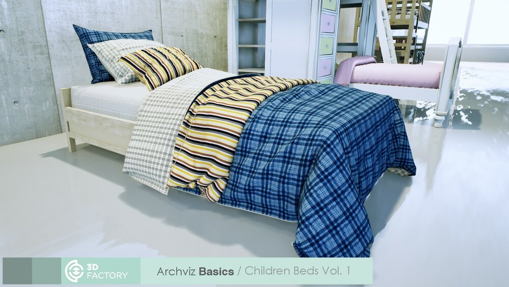 ArchViz Basics - Childrens Beds  Pack 