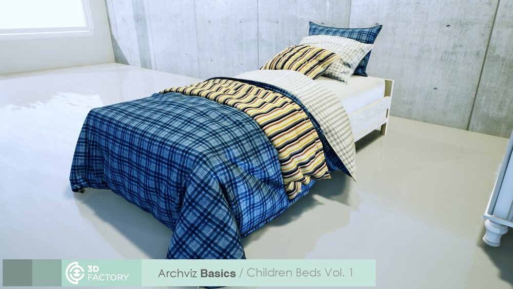 ArchViz Basics - Childrens Beds  Pack 