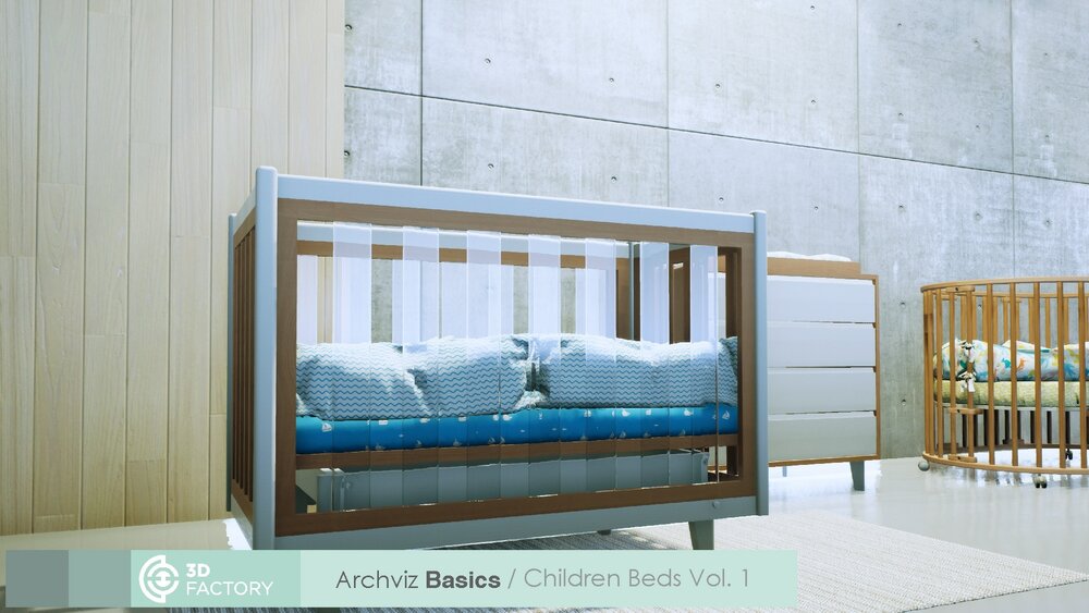 ArchViz Basics - Childrens Beds  Pack 