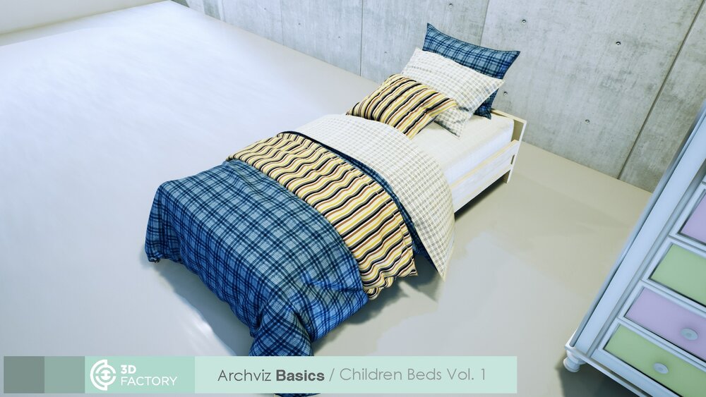 ArchViz Basics - Childrens Beds  Pack 