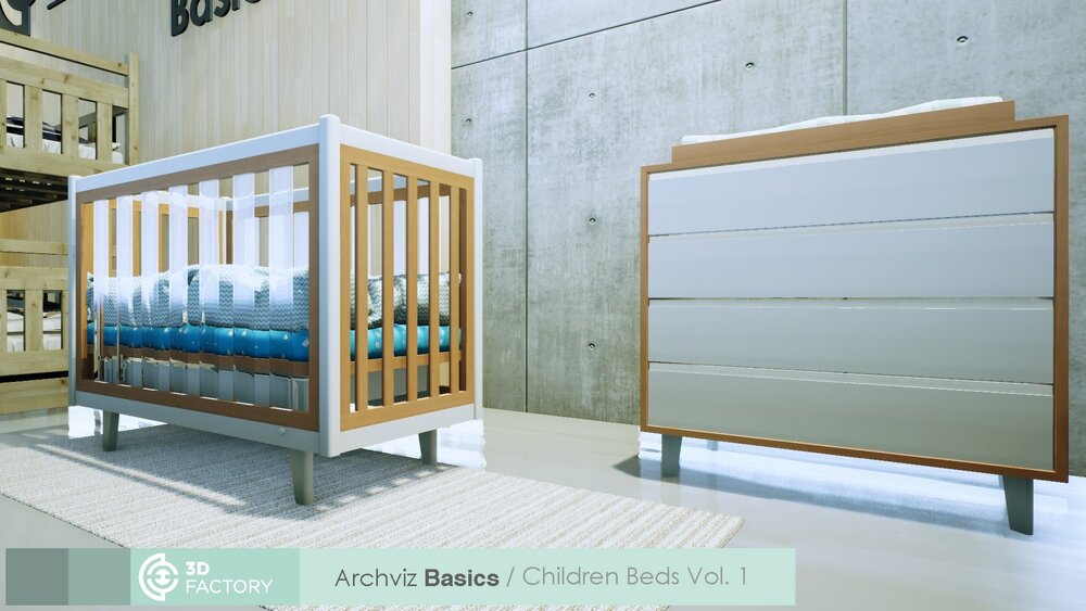 ArchViz Basics - Childrens Beds  Pack 