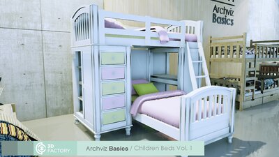 ArchViz Basics - Childrens Beds  Pack 