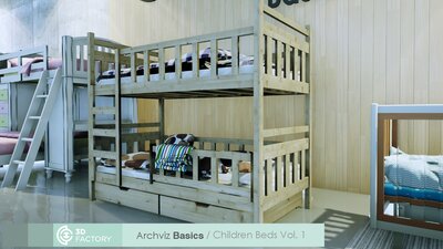 ArchViz Basics - Childrens Beds  Pack 