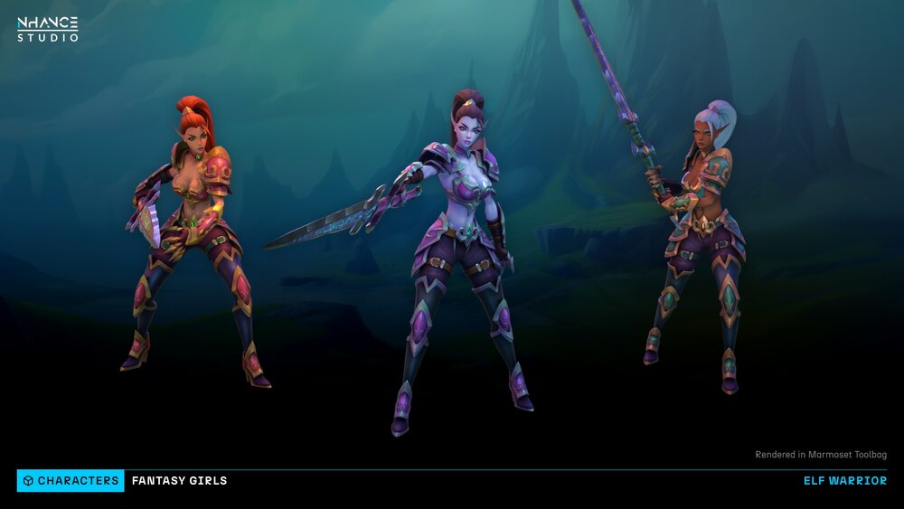 Stylized Fantasy Girls NPC Pack #2 