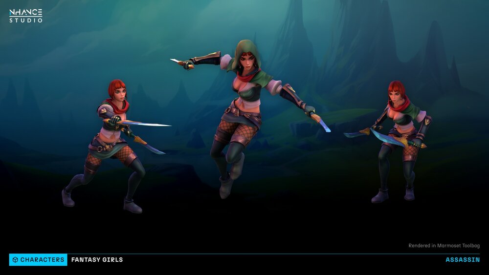 Stylized Fantasy Girls NPC Pack #2 