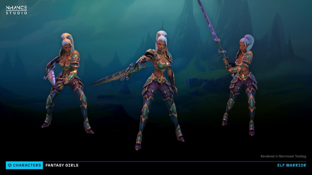 Stylized Fantasy Girls NPC Pack #2 