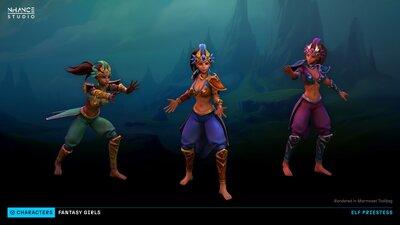 Stylized Fantasy Girls NPC Pack #2 