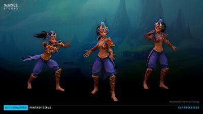 Stylized Fantasy Girls NPC Pack #2 