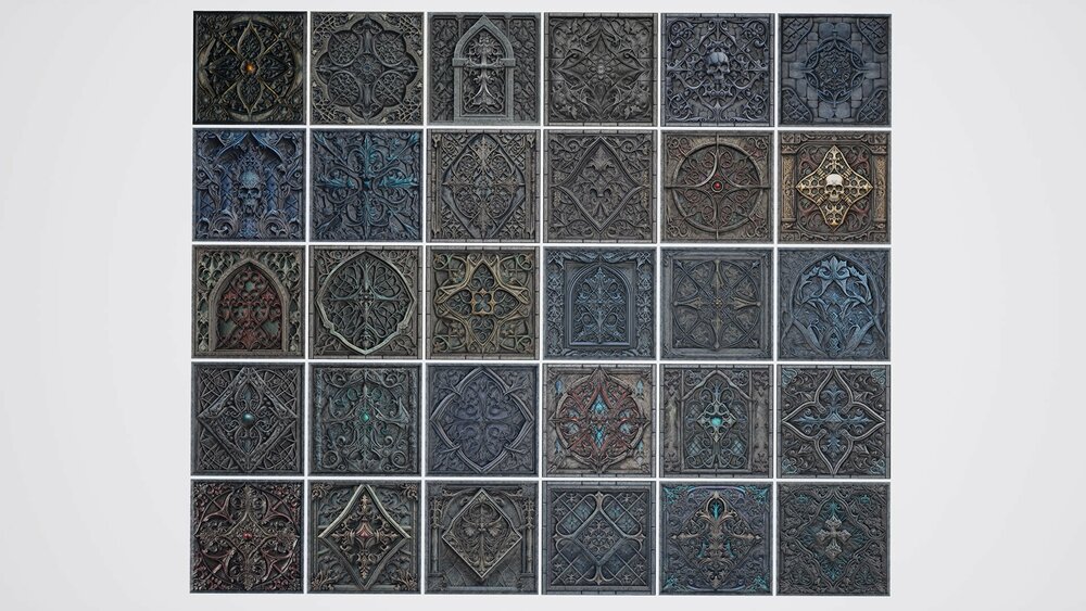 30 Medieval Gothic Materials Pack 02 