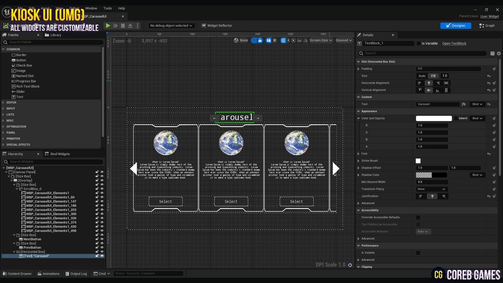 Kiosk UI (UMG) Design Pack 