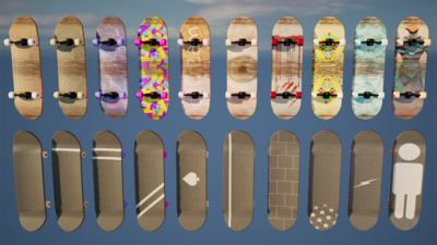 Skateboard and Props with 4K PBR textures 