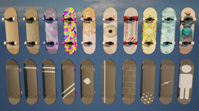 Skateboard and Props with 4K PBR textures 