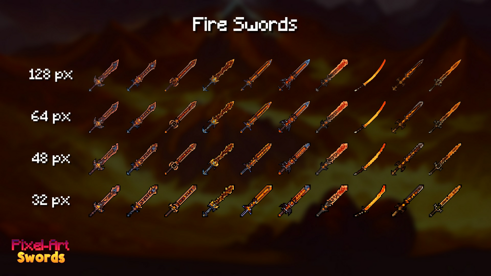 Pixel-Art Swords [Bundle] 